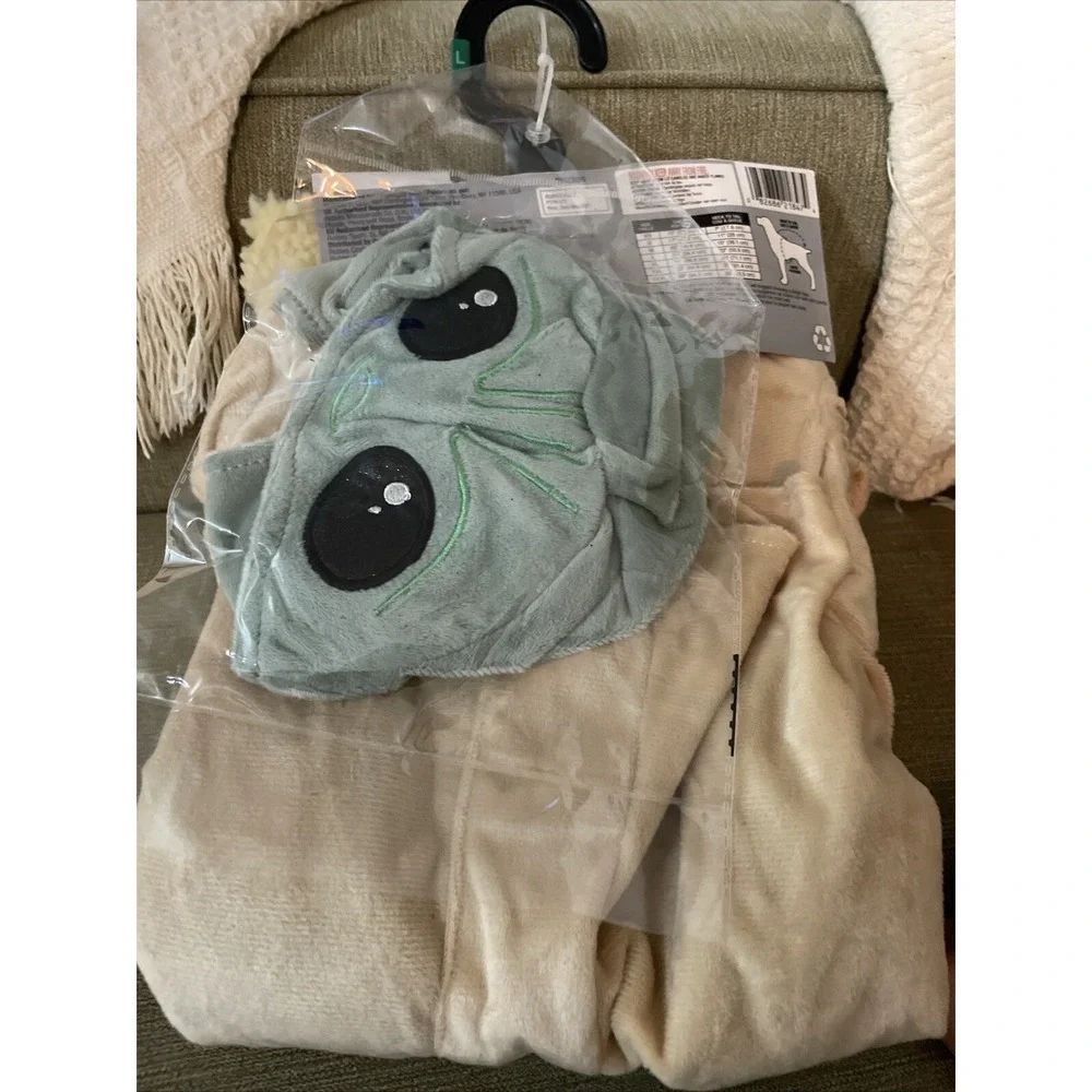 New Disney Star Wars Mandalorian The Child Grogu & Frog Dog Pet Costume Size L